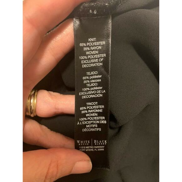 White House Black Market Long Sleeves V Neck Layered Top Size Small - Picture 4 of 8